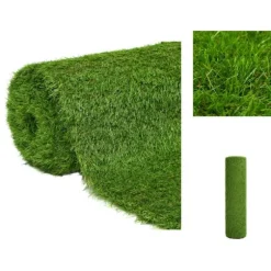 Artificiell flora - Living Konstgräsmatta 1x5 m/40 mm grön