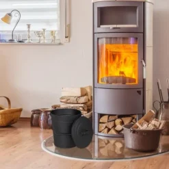 Askbehållare, 34x32,5x28 cm, Svart