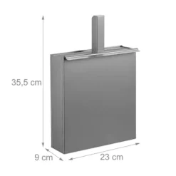 Askhink med spade, 35,5x23x9 cm, Silver