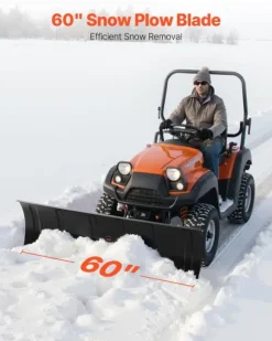 ATV/UTV snöblad - Snöplogssats med universalfäste - Bredd 152 cm - Höjd- och sidjusterbart - Snabbfäste - Stålblad - Tre monteringsalternativ
