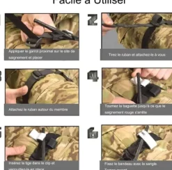 Auledio Turnstile Tactical Turniquet Emergency Kit för jakt och vandring, för allvarliga nödsituationer utomhus och blodförlustkontroll van