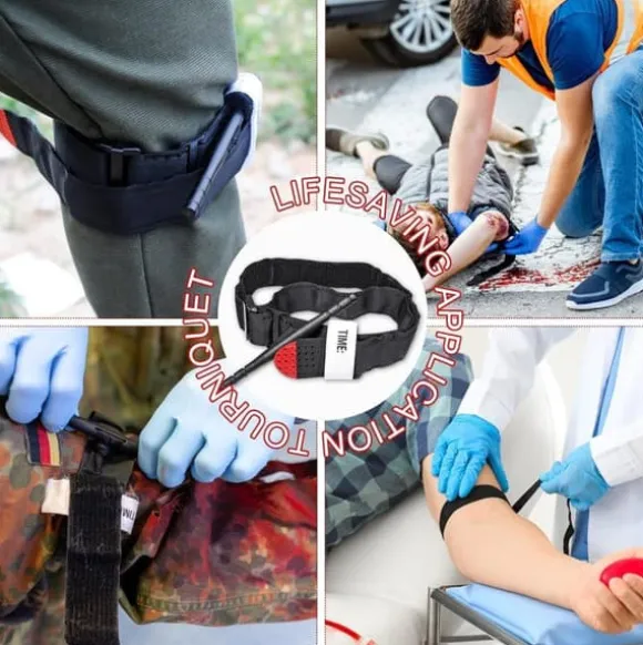 Auledio Turnstile Tactical Turniquet Emergency Kit för jakt och vandring, för allvarliga nödsituationer utomhus och blodförlustkontroll van