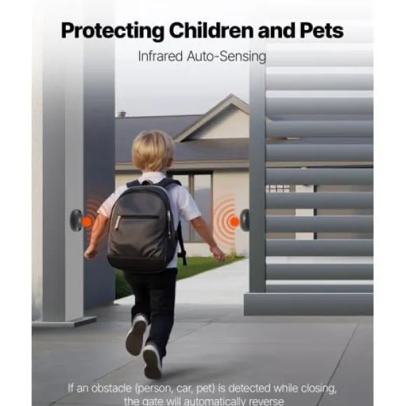 Automatisk grindöppnare 274x200x330 mm, 400W, Skjutbar, Infraröd sensor