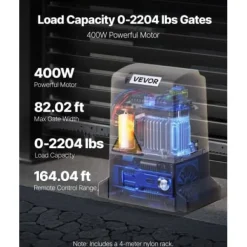 Automatisk grindöppnare 274x200x330 mm, 400W, Skjutbar, Infraröd sensor