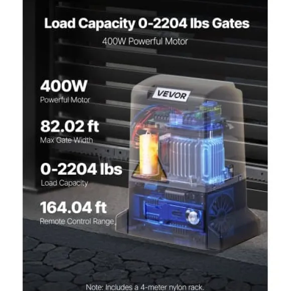 Automatisk grindöppnare 274x200x330 mm, 400W, Skjutbar, Infraröd sensor