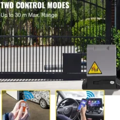 Automatisk skjutportsöppnare 1800 KG med fjärrkontroll & APP-kontroll.