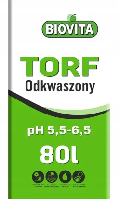 Avsurad torvjord pH 5,5-6,5 BIOVITA 80L
