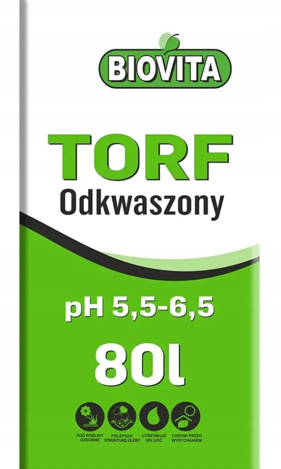 Avsurad torvjord pH 5,5-6,5 BIOVITA 80L