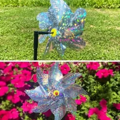 Avvisningshjul för fågelblindare, reflekterande fågelkontroll Högreflekterande fågelskrämmare Windmill Wind Energy Bird Scare (2st)