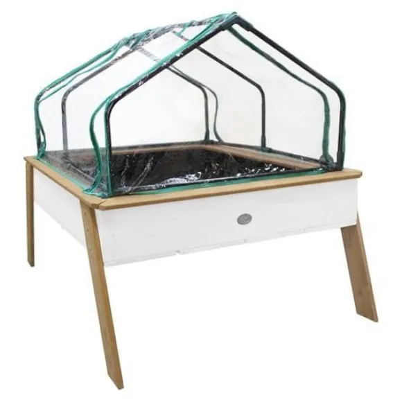 AXI - Sand & Planteringsbord Med Växthus Linda Brun/Vit
