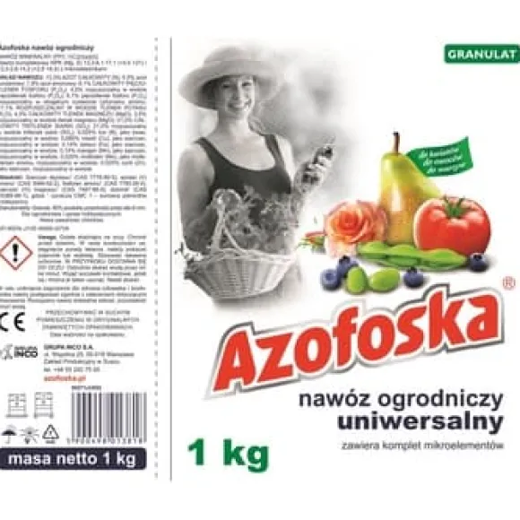 Azofoska granulerad 1kg kartong - trädgårdsgödsel