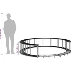 Badkarsram med förvaring och trappsteg i trä | Färg: Svart | Storlek: Anpassad för bärbara spa