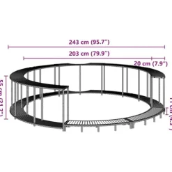 Badkarsram med förvaring och trappsteg i trä | Färg: Svart | Storlek: Anpassad för bärbara spa