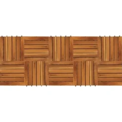 Balkongplattor av Akaciaträ (Vertikalt mönster) 30 x 30 cm 10 st - Golvbeläggning