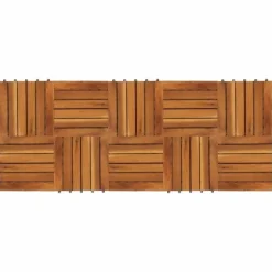 Balkongplattor av Akaciaträ (Vertikalt mönster) 30 x 30 cm 10 st