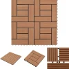 Balkongplattor Bruna WPC 30 x 30 cm 11 st - Golvbeläggning