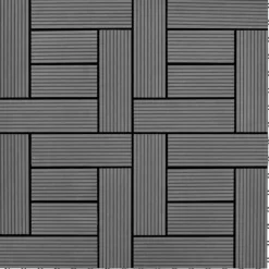 Balkongplattor Grå WPC 30 x 30 cm 11 st