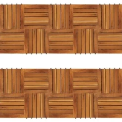 Balkongplattor med vertikal design 30 x 30 cm akacia 20 st