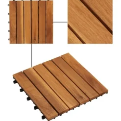 Balkongplattor med vertikal design 30 x 30, 30 st