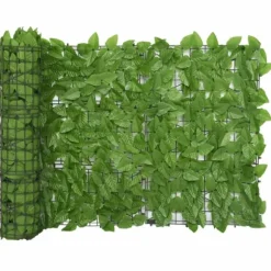 Balkongskärm gröna blad 300x75 cm