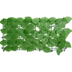 Balkongskärm gröna blad 400x75 cm