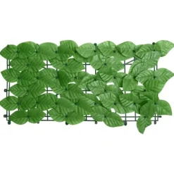 Balkongskärm gröna blad 400x100 cm