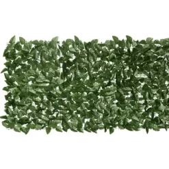 Balkongskärm mörkgröna blad 200x75 cm
