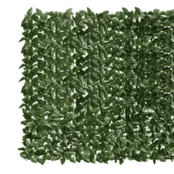 Balkongskärm mörkgröna blad 400x150 cm