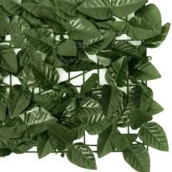 Balkongskärm mörkgröna blad 400x150 cm