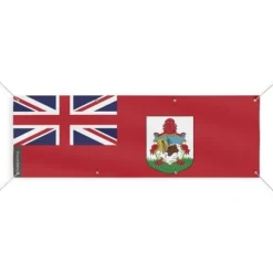 Banner - Bermudas flag - 190x570 cm - Polyester - 8 eyelets - Bright colors
