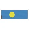 Banner - PIXELFORMA - Palau flag - 8 eyelets - 140x420 cm - Durable polyester
