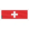 Banner - PIXELFORMA - Schweiz flagga - 90x270 cm - 8 öljetter - Slitstark polyester