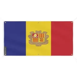 Banner Flag of Andorra 6 öljetter 180x360cm i polyester