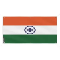 Banner Flag of India 6 öljetter 60x120cm i polyester