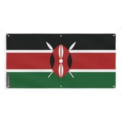 Banner Flag of Kenya 6 öljetter 60x120cm i polyester