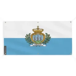Banner Flag of San Marino 6 öljetter 50x100cm i polyester