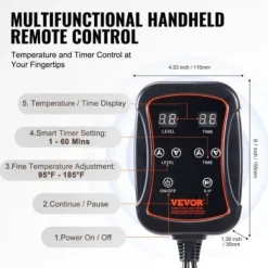 Bastu Filt, 180x80 cm, Justerbar Temperatur, Portabel, Avgiftning