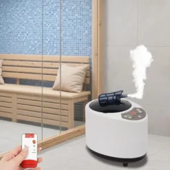 Bastu Ånggenerator - Mini - 3 L Kapacitet - 1000 W - 220 V 50 Hz - EU-Kontakt - Fjärrkontroll & Touch - 304 Rostfritt Stål