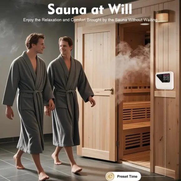 Bastuaggregat styrenhet - Extern kontrollpanel - Väggmonterad - 220–240 V - För 3–9 kW - 40–105 °C - Ljusstyrning 60 W - Digital