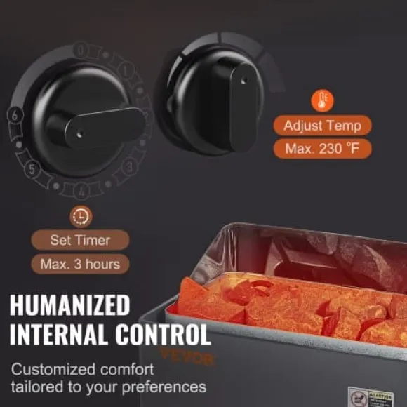 Bastuaggregat, 410x278x575 mm, Elektrisk, Inomhus/Utomhus, Rostfritt stål