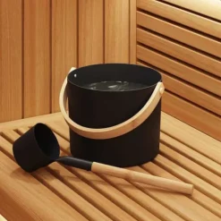 Bastubucket-set 2 pcs Svart 8.5 x 8 x 4.5 cm Aluminium