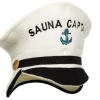 Bastuhatt i 100% ullfilt broderad "Sauna Captain" för att skydda ditt huvud från värmen