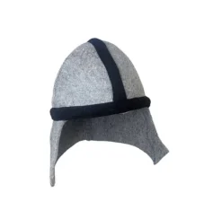 Bastuhatt i 100% ullfilt "riddarhjälm" för att skydda ditt huvud från värmen
