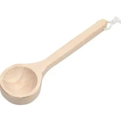 Bastuhink och slev i massiv furu - Praktiskt set för avkopplande bastuupplevelse | Färg: Trä | Storlek: Hink 5L, Slev 36 cm