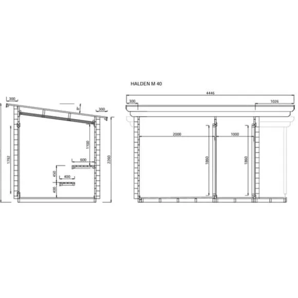 Bastustuga Saunasell Halden Medium