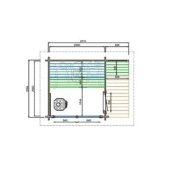 Bastustuga Saunasell Halden Small
