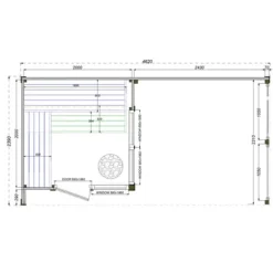 Bastustuga Saunasell Patio S Plus