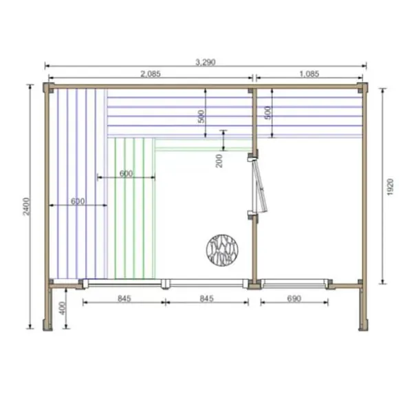 Bastustuga Saunasell Patio M