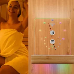 Bastutermometer Hygrometer med RGB-ljus