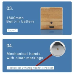 Bastutermometer Hygrometer med RGB-ljus